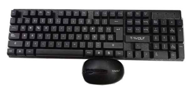 Teclado + Mouse TF100 T-Wolf 2.4Ghz Wireless